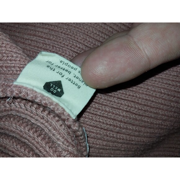 Madewell Nolan Ribbed Cardigan Mauve Pink Open Front Sweater w/ Pockets, Size S - Picture 6 of 7